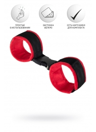 Красно-черные велюровые оковы Anonymo - ToyFa - купить с доставкой в Балашихе