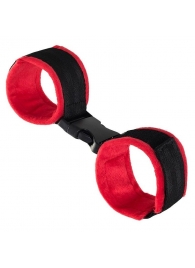 Красно-черные велюровые оковы Anonymo - ToyFa - купить с доставкой в Балашихе