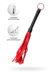 Красно-черный флоггер Anonymo - 28 см. - ToyFa - купить с доставкой в Балашихе