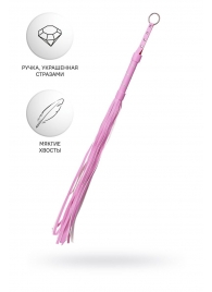 Розовый флоггер Anonymo - 64 см. - ToyFa - купить с доставкой в Балашихе