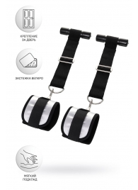 Черно-серебристые фиксаторы для рук на дверь Anonymo - ToyFa - купить с доставкой в Балашихе