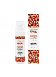 Разогревающее массажное масло  с ароматом клубники Gourmet Strawberry - 50 мл. - Exsens - купить с доставкой в Балашихе