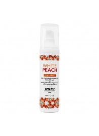 Разогревающее массажное масло Gourmet White Peach Organic с органическими ингредиентами - 50 мл. - Exsens - купить с доставкой в Балашихе