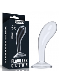 Прозрачный стимулятор простаты Flawless Clear Prostate Plug - 15 см. - Lovetoy - в Балашихе купить с доставкой
