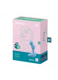 Голубой анальный вибростимулятор Deep Driver - 11,2 см. - Satisfyer - в Балашихе купить с доставкой