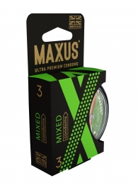 Презервативы в пластиковом кейсе MAXUS AIR Mixed - 3 шт. - Maxus - купить с доставкой в Балашихе