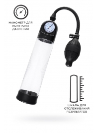 Прозрачная механическая помпа Roald с манометром - Sexus - в Балашихе купить с доставкой