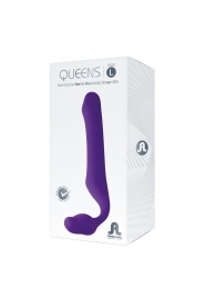 Фиолетовый безремневой страпон Queens L - Adrien Lastic - купить с доставкой в Балашихе