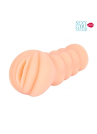 Телесный мастурбатор-вагина с комплектом эрекционных колец - Bior toys - в Балашихе купить с доставкой