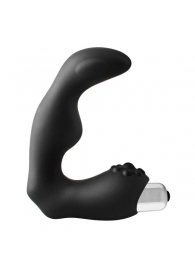 Черный вибромассажер простаты FantASStic Vibrating Prostate Massager - 11,3 см. - Dream Toys - в Балашихе купить с доставкой