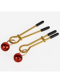 Золотистые зажимы с колокольчиками Gold - Sitabella - купить с доставкой в Балашихе