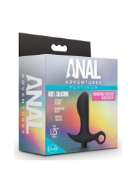 Черный анальный вибратор Silicone Vibrating Prostate Massager 01 - 10,8 см. - Blush Novelties - в Балашихе купить с доставкой