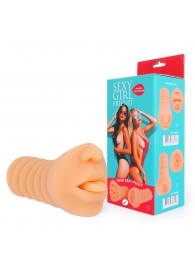 Телесный мастурбатор-ротик с высунутым язычком - Bior toys - в Балашихе купить с доставкой