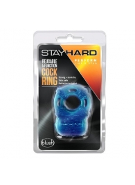 Голубое эрекционное виброкольцо Reusable 5 Function Cock Ring - Blush Novelties - в Балашихе купить с доставкой