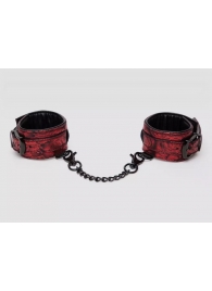 Красно-черные наручники Reversible Faux Leather Wrist Cuffs - Fifty Shades of Grey - купить с доставкой в Балашихе