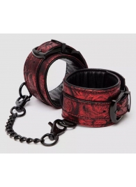 Красно-черные наручники Reversible Faux Leather Wrist Cuffs - Fifty Shades of Grey - купить с доставкой в Балашихе