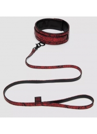 Стильный ошейник с поводком Reversible Faux Leather Collar and Lead - Fifty Shades of Grey - купить с доставкой в Балашихе