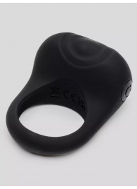 Черное эрекционное виброкольцо Sensation Rechargeable Vibrating Love Ring - Fifty Shades of Grey - в Балашихе купить с доставкой