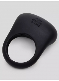 Черное эрекционное виброкольцо Sensation Rechargeable Vibrating Love Ring - Fifty Shades of Grey - в Балашихе купить с доставкой
