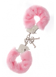 Металлические наручники с розовой меховой опушкой METAL HANDCUFF WITH PLUSH PINK - Dream Toys - купить с доставкой в Балашихе