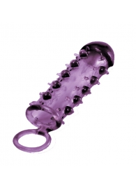 Закрытая фиолетовая насадка с пупырышками SAMURAI PENIS SLEEVE PURPLE - 14,5 см. - NMC - в Балашихе купить с доставкой