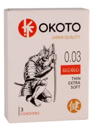 Тонкие презервативы OKOTO Thin Extra Soft - 3 шт. - Sitabella - купить с доставкой в Балашихе