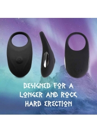 Черное эрекционное виброкольцо Thor Cockring - FeelzToys - в Балашихе купить с доставкой