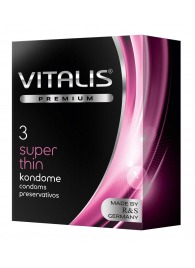 Ультратонкие презервативы VITALIS PREMIUM super thin - 3 шт. - Vitalis - купить с доставкой в Балашихе