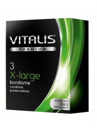 Презервативы увеличенного размера VITALIS PREMIUM x-large - 3 шт. - Vitalis - купить с доставкой в Балашихе