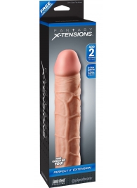 Телесная насадка Fantasy X-tensions Perfect 2  Extension - 20,3 см. - Pipedream - в Балашихе купить с доставкой