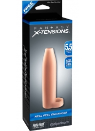 Насадка-расширитель с кольцом для подхвата мошонки Real Feel Enhancer - 14 см. - Pipedream - в Балашихе купить с доставкой