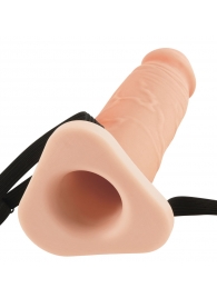 Телесный реалистичный фаллоимитатор с полостью Silicone Hollow Extension - 20 см. - Pipedream - купить с доставкой в Балашихе