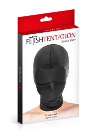 Сплошная маска-шлем с имитацией повязки для глаз - Fetish Tentation - купить с доставкой в Балашихе