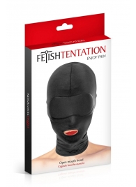 Сплошная маска на голову с прорезью для рта - Fetish Tentation - купить с доставкой в Балашихе
