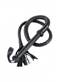 Длинный кожаный кнут с хлопушками на конце - ToyFa - купить с доставкой в Балашихе