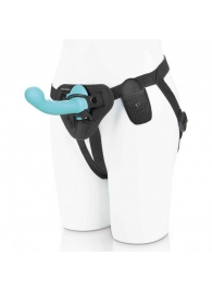 Голубая изогнутая насадка 6in Remote Control Ripple P-Spot G-Spot на черных трусиках - 16 см. - Pegasus - купить с доставкой в Балашихе