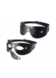 Черная кожаная маска  Новичок - Sitabella - купить с доставкой в Балашихе