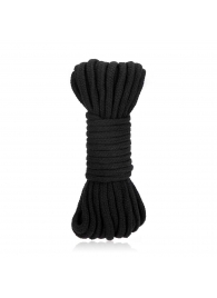 Черная хлопковая веревка для связывания Bondage Rope - 10 м. - Lux Fetish - купить с доставкой в Балашихе