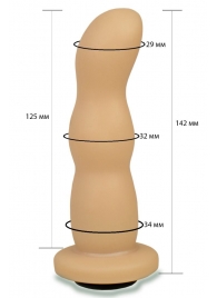 Телесная рельефная насадка Harness - 14,2 см. - LOVETOY (А-Полимер) - купить с доставкой в Балашихе