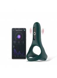 Изумрудное виброкольцо Magic Motion Rise с подхватом мошонки - Magic Motion - в Балашихе купить с доставкой