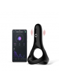 Черное виброкольцо Magic Motion Rise с подхватом мошонки - Magic Motion - в Балашихе купить с доставкой