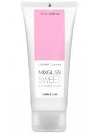 Смазка на водной основе Mixgliss Sweet с ароматом бабл-гам - 70 мл. - Mixgliss - купить с доставкой в Балашихе