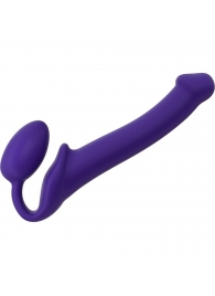 Фиолетовый безремневой страпон Silicone Bendable Strap-On - size M - Strap-on-me - купить с доставкой в Балашихе