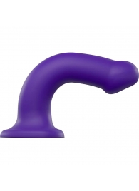 Фиолетовый фаллоимитатор-насадка Strap-On-Me Dildo Dual Density size L - 19 см. - Strap-on-me - купить с доставкой в Балашихе