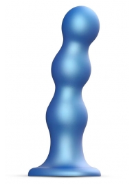 Голубая насадка Strap-On-Me Dildo Plug Balls size S - Strap-on-me - купить с доставкой в Балашихе
