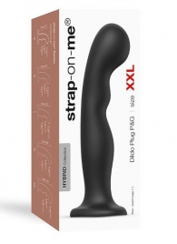 Черная насадка Strap-On-Me Dildo Plug P G size XXL - Strap-on-me - купить с доставкой в Балашихе
