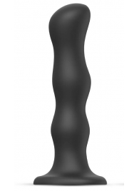 Черная насадка Strap-On-Me Dildo Geisha Balls size M - Strap-on-me - купить с доставкой в Балашихе