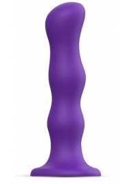 Фиолетовая насадка Strap-On-Me Dildo Geisha Balls size M - Strap-on-me - купить с доставкой в Балашихе