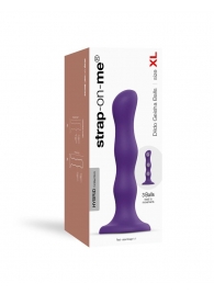 Фиолетовая насадка Strap-On-Me Dildo Geisha Balls size XL - Strap-on-me - купить с доставкой в Балашихе