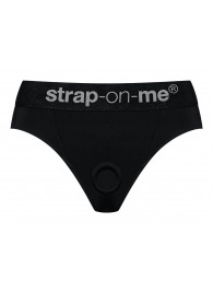 Черные трусики для насадок Heroine Lingerie Harness - size L - Strap-on-me - купить с доставкой в Балашихе
